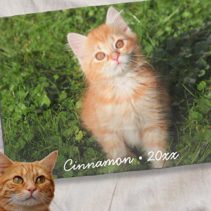 Manta Polar Personalizado personalizado gato lindo de la foto