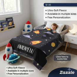 Manta Polar Personalizado personalizado ,monograma espacio ext