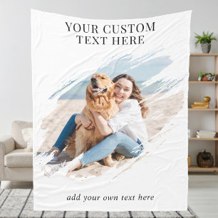 Manta Polar Personalizado Photo Brush Stroke