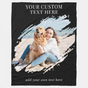 Manta Polar Personalizado Photo Brush Stroke