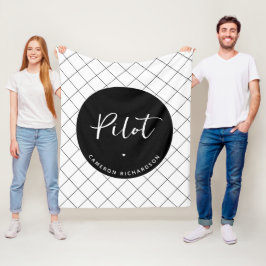 Manta Polar Personalizado Piloto de graduación de la Escuela d