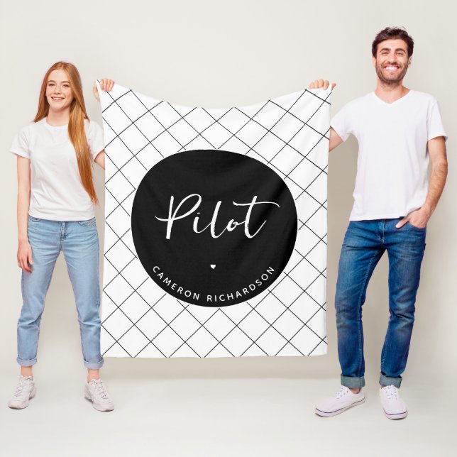 Manta Polar Personalizado Piloto de graduación de la Escuela d (In situ)