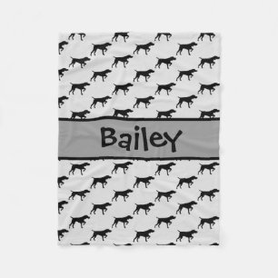 Manta Polar Personalizado Puntero Perro Silhouette
