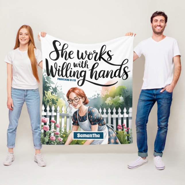 Manta Polar Personalizado que trabaja con cristiana de manos s (In situ)