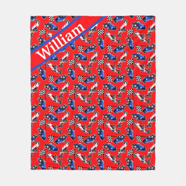 Manta Polar Personalizado Racecar (Anverso)