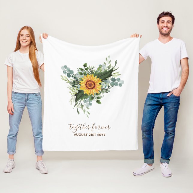 Manta Polar Personalizado Recién Matrimonios Rústicos Eucalypt (In situ)