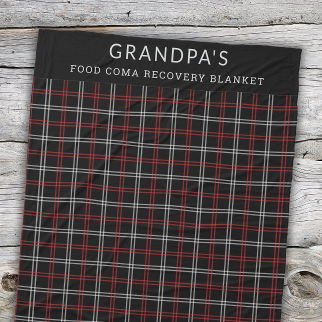 Manta Polar Personalizado Red Black Plaid Funny Grandpa Food C (Subido por el creador)
