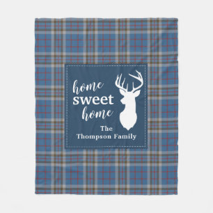 Manta Polar Personalizado Rustic Plaid Tartan Thompson