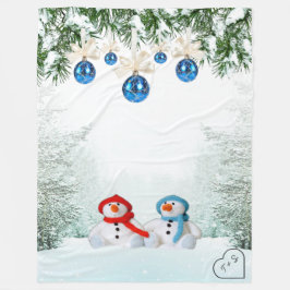 Manta Polar Personalizado Snowman Fleece Blanket