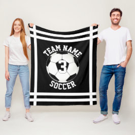 Manta Polar Personalizado Soccer Team Name y Player Number Spo