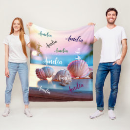 Manta Polar Personalizado Summer Beach Elegant