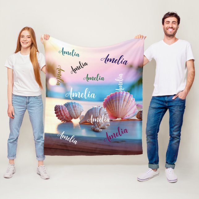 Manta Polar Personalizado Summer Beach Elegant (In situ)