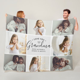 Manta Polar Personalizado Te Amo Abuela 8-Fotos Manuscrito