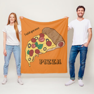 Manta Polar Personalizado Texto y color Pizza Slice lanzar man