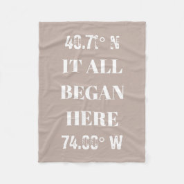 Manta Polar Personalizado Todo Comenzó Las Coordenadas