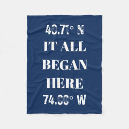 Manta Polar Personalizado Todo Comenzó Las Coordenadas