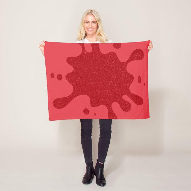Manta Polar Personalizado Tomate Red Drip Fleece Blanket (In situ)
