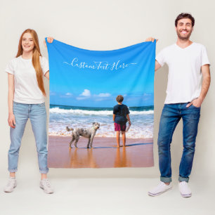 Manta Polar Personalizado Tu funda de foto con texto