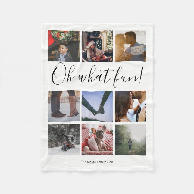 Manta Polar Personalizado Único Oh Qué Diversión (Anverso)