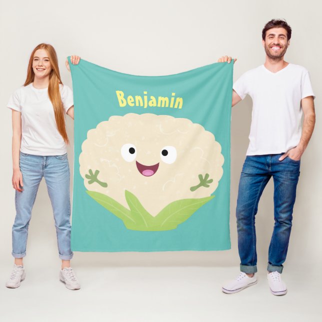 Manta Polar Personalizado vegetal de coliflor alegre y dulce (In situ)