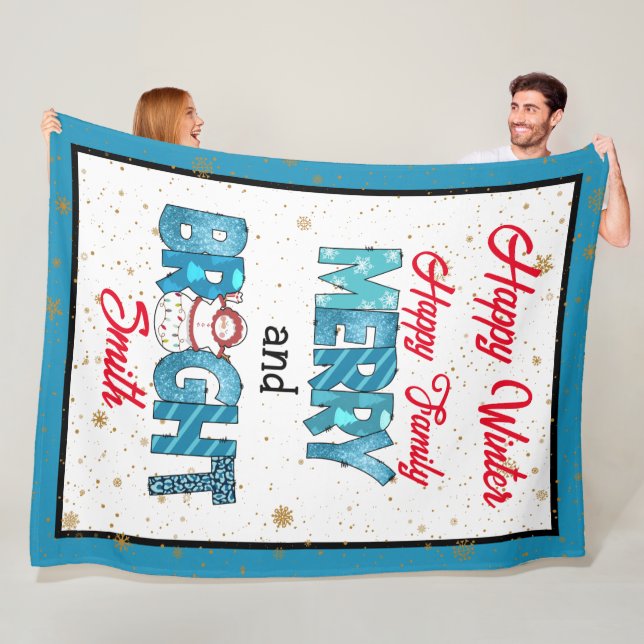 Manta Polar Personalizar Feliz Y Brillante (In situ)