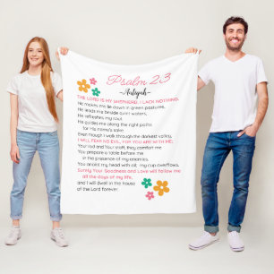 Manta Polar Personalizar Flores De Escritura Biblia De Salmo 2