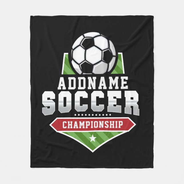 Manta Polar Personalizar Soccer ADD TEXTO Varisity Team Player (Anverso)