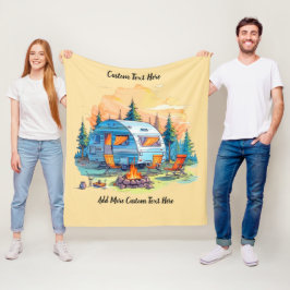 Manta Polar Personalizar Vehículo Recreativo Fuego de Campamen