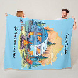 Manta Polar Personalizar Vehículo Recreativo Fuego de Campamen
