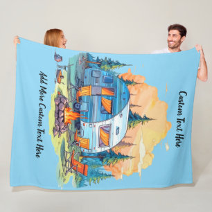 Manta Polar Personalizar Vehículo Recreativo Fuego de Campamen