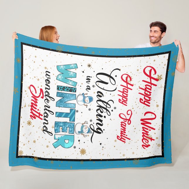 Manta Polar Personalizar Winter Wonderland (In situ)