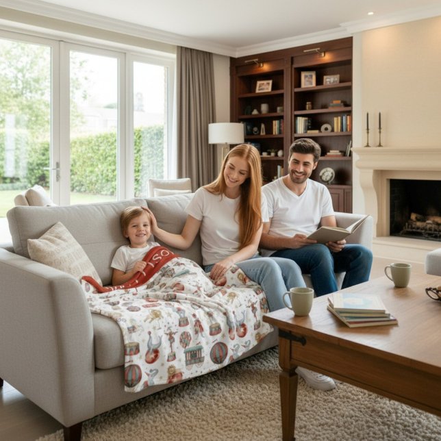 Manta Polar personalize Nostalgic Vintage Circus Pattern  (Subido por el creador)