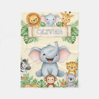 Manta Polar Personalized Animal Blanket with Name