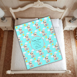 Manta Polar Personalized Baby Bird Blanket 