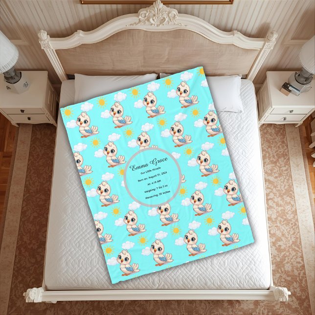 Manta Polar Personalized Baby Bird Blanket  (Subido por el creador)