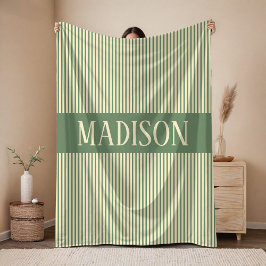 Manta Polar Personalized Baby Name Sage Blanket Gift for Kids
