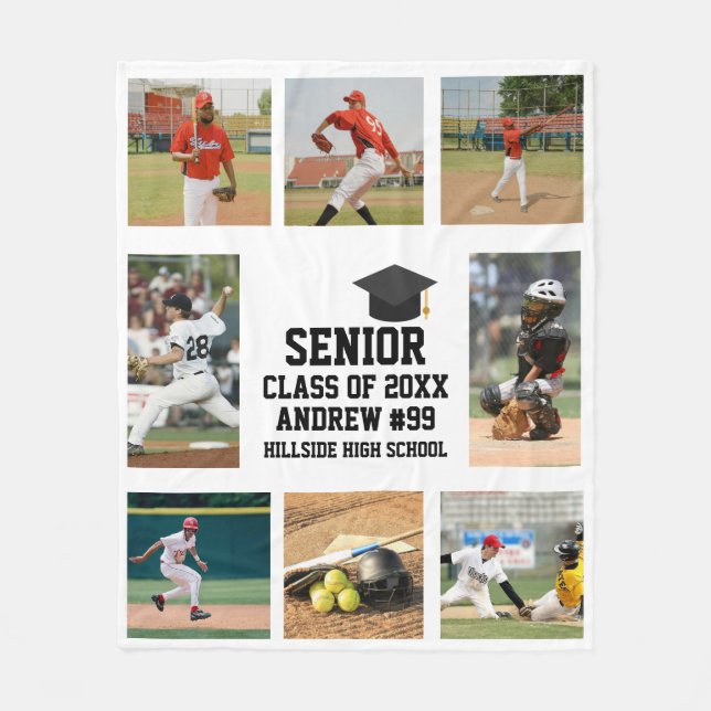 Manta Polar Personalized Baseball Senior Class Of Graduation (Anverso)