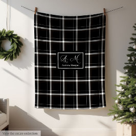 Manta Polar Personalized Buffalo Plaid Blanket in Trendy Color