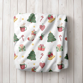 Manta Polar Personalized Cozy Christmas Tree Fleece Blanket