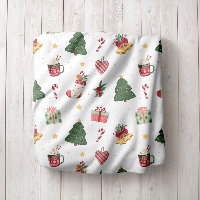 Manta Polar Personalized Cozy Christmas Tree Fleece Blanket (Subido por el creador)