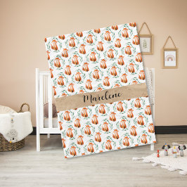 Manta Polar Personalized Cute Fox baby blanket keepsake
