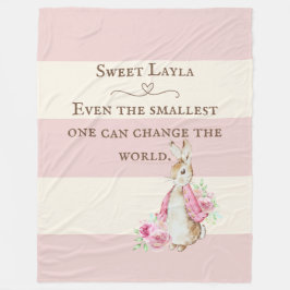 Manta Polar Personalized Cute Peter Rabbit Baby