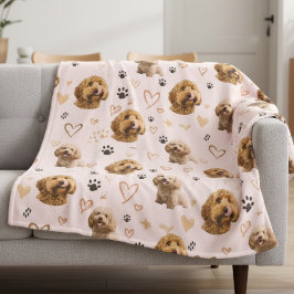 Manta Polar Personalized Dog Photo Valentine Blanket – Custom 
