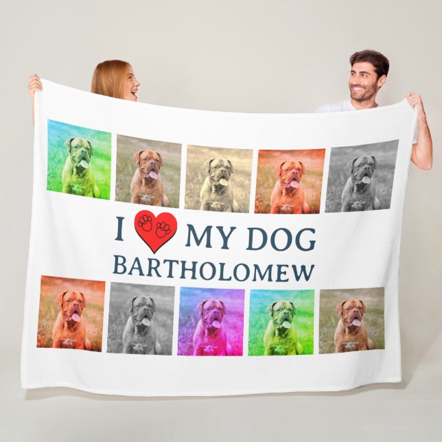 Manta Polar Personalized Dog Pop Art Pet Lover Gift (In situ)