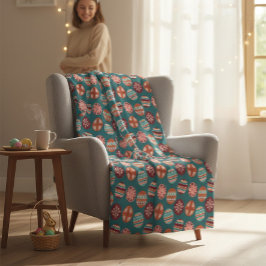 Manta Polar Personalized Easter Egg Family Name Blanket