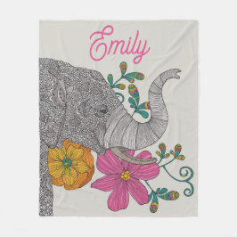 Manta Polar Personalized Elephant Name Kids Room Poster