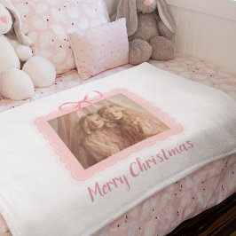 Manta Polar Personalized Family Photo Merry Christmas Blanket