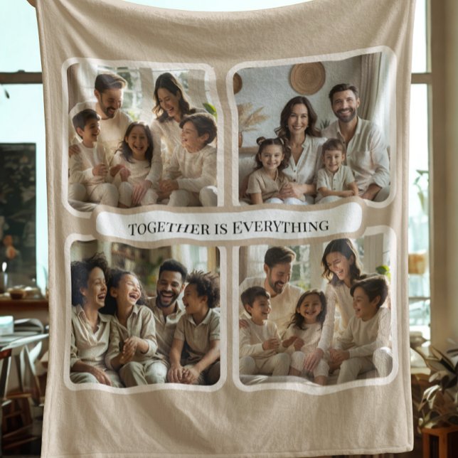 Manta Polar  Personalized Family Photo-Together Is Everything (Subido por el creador)