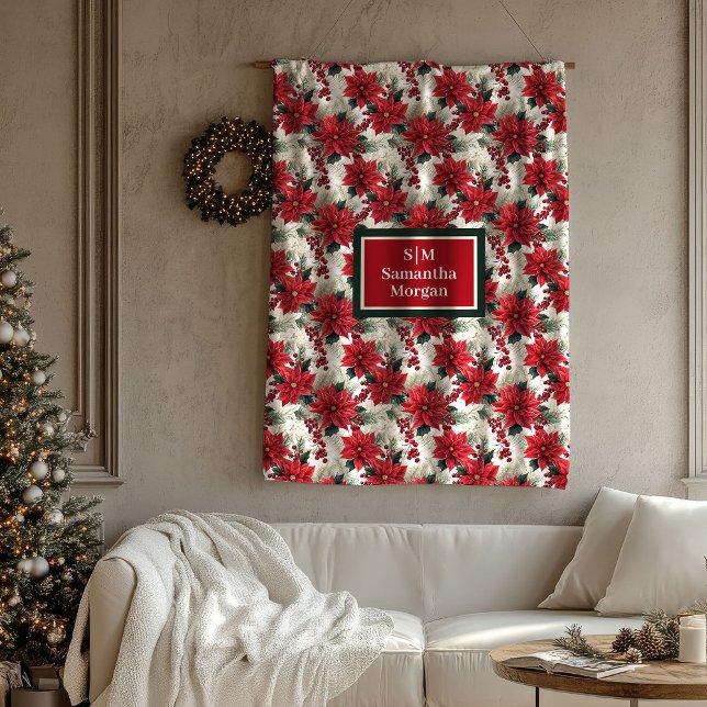Manta Polar Personalized Floral Blanket Elegant Holiday Touch (Personalized Floral Blanket Elegant Holiday Touch)