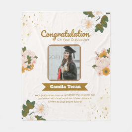Manta Polar personalized graduation fleece blanket